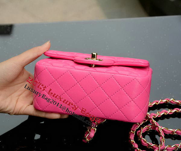 Chanel Classic MINI Flap Bag Rose Sheepskin A37585 Gold Chanel Classic MINI Flap Bag Rose Sheepskin A37585 Gold
