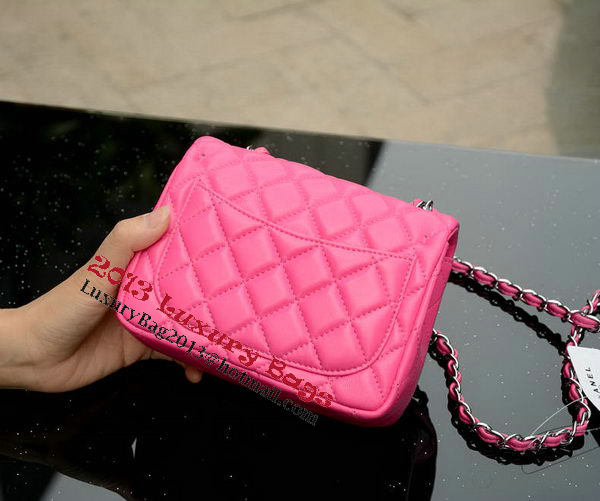 Chanel Classic MINI Flap Bag Rose Sheepskin A37585 Silver Chanel Classic MINI Flap Bag Rose Sheepskin A37585 Silver