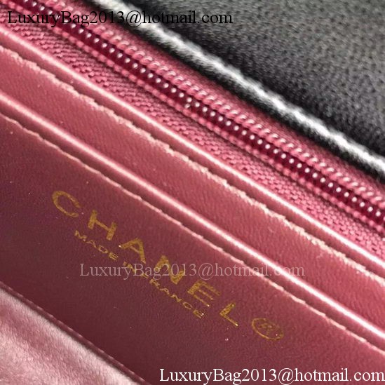 Chanel Classic mini Flap Bag Black Sheepskin Leather A67350 Gold Chanel Classic mini Flap Bag Black Sheepskin Leather A67350 Gold