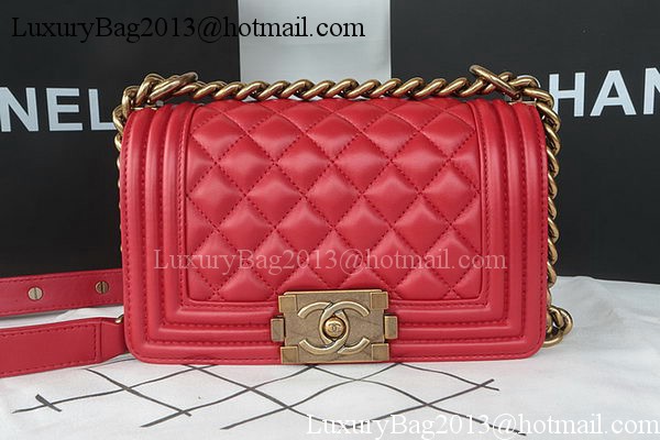 Boy Chanel mini Flap Bag Original Sheepskin A67085 Dark Red Boy Chanel mini Flap Bag Original Sheepskin A67085 Dark Red