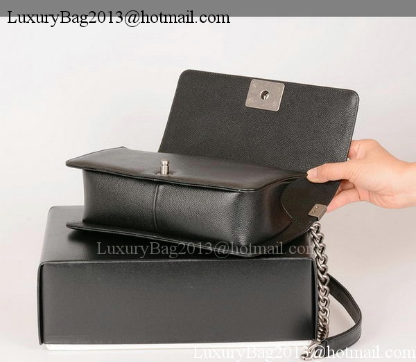 Boy Chanel Flap Shoulder Bag Black Original Cannage Pattern A67086 Silver Boy Chanel Flap Shoulder Bag Black Original Cannage Pattern A67086 Silver
