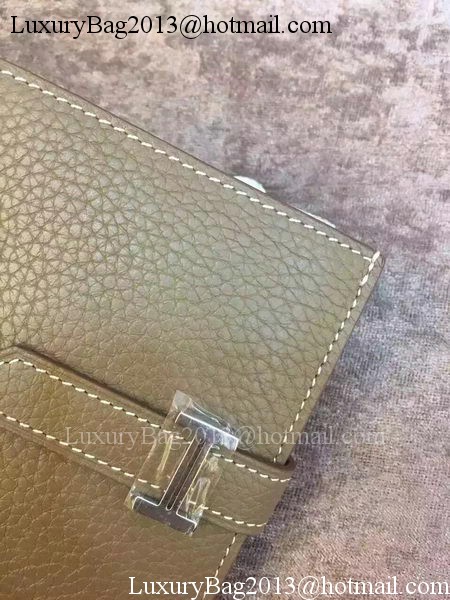 Hermes Bi-Fold Wallet Togo Leather H512 Grey Hermes Bi-Fold Wallet Togo Leather H512 Grey