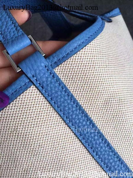 Hermes Picotin Lock 18cm Bag Canvas HPL8618T Blue Hermes Picotin Lock 18cm Bag Canvas HPL8618T Blue