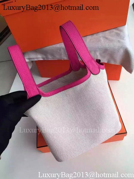 Hermes Picotin Lock 18cm Bag Canvas HPL8618T Rose Hermes Picotin Lock 18cm Bag Canvas HPL8618T Rose