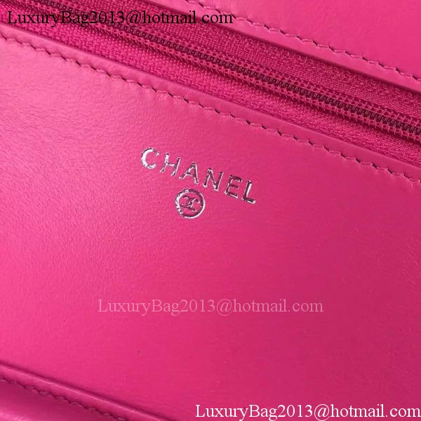 Chanel WOC mini Flap Bag Rose Sheepskin A5373 Silver Chanel WOC mini Flap Bag Rose Sheepskin A5373 Silver