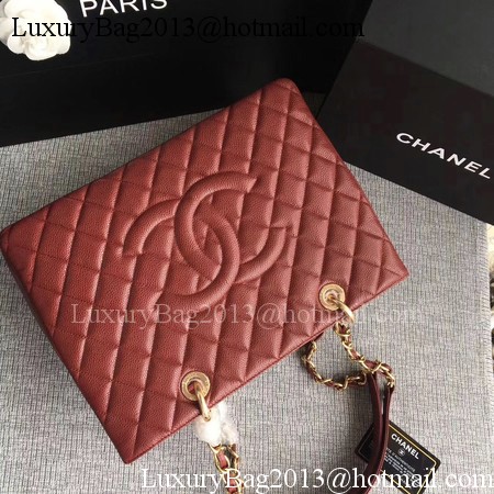 Chanel LE Boy Grand Shopping Tote Bag GST Wine Cannage Pattern A50995 Gold Chanel LE Boy Grand Shopping Tote Bag GST Wine Cannage Pattern A50995 Gold