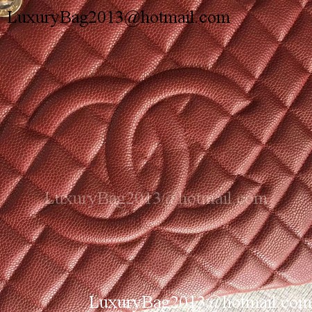 Chanel LE Boy Grand Shopping Tote Bag GST Wine Cannage Pattern A50995 Gold Chanel LE Boy Grand Shopping Tote Bag GST Wine Cannage Pattern A50995 Gold