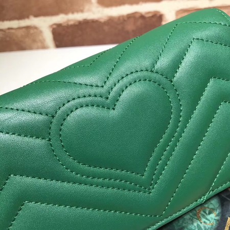 Gucci GG Marmont Matelasse mini Bag 448426 Green Gucci GG Marmont Matelasse mini Bag 448426 Green
