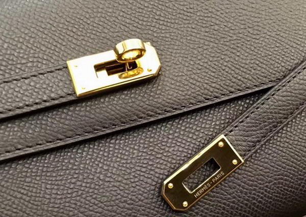 Hermes Kelly Epsom Leather Wallet H4086 Black Hermes Kelly Epsom Leather Wallet H4086 Black