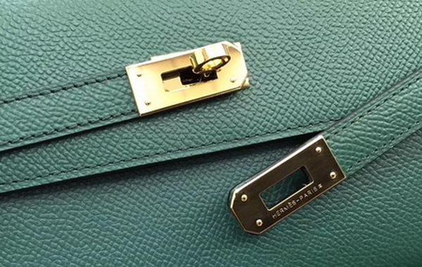 Hermes Kelly Epsom Leather Wallet H4086 Green Hermes Kelly Epsom Leather Wallet H4086 Green