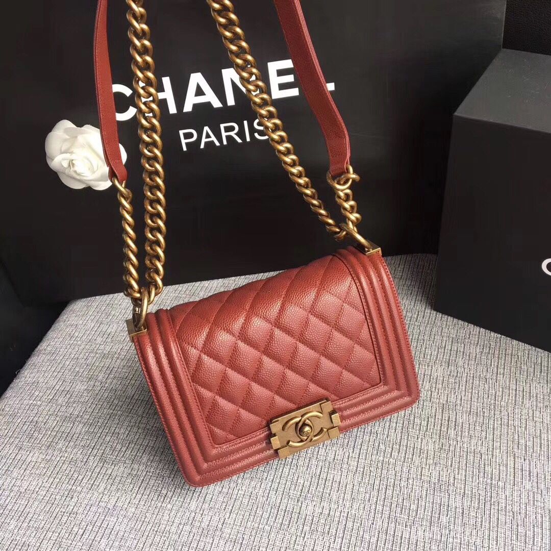 Boy Chanel Flap Bag Original Leather A67086 Red Boy Chanel Flap Bag Original Leather A67086 Red