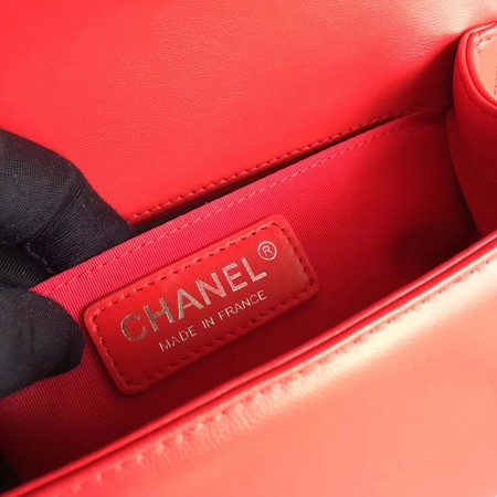 Boy Chanel Flap Shoulder Bag Sheepskin Leather A67085 Red Boy Chanel Flap Shoulder Bag Sheepskin Leather A67085 Red