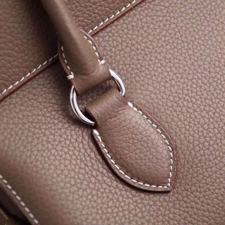 Hermes Toolbox Bag Original Togo Leather H3259 Grey Hermes Toolbox Bag Original Togo Leather H3259 Grey