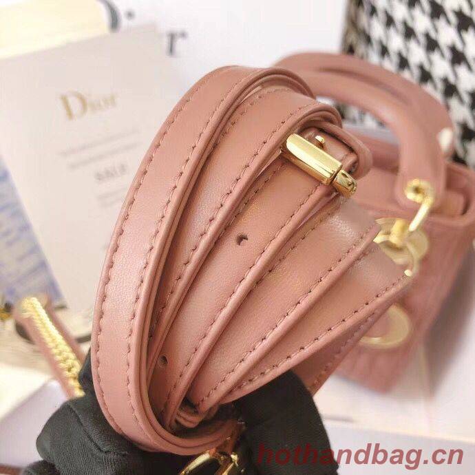 MINI LADY DIOR-TAS VAN ROZE LAMSLEER M398 MINI LADY DIOR-TAS VAN ROZE LAMSLEER M398
