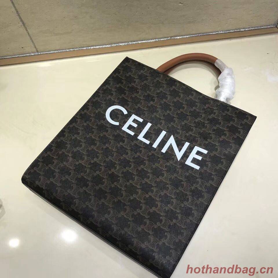 Celine SMALL CABAS VERTICAL IN TRIOMPHE CANVAS CL01542 tan Celine SMALL CABAS VERTICAL IN TRIOMPHE CANVAS CL01542 tan