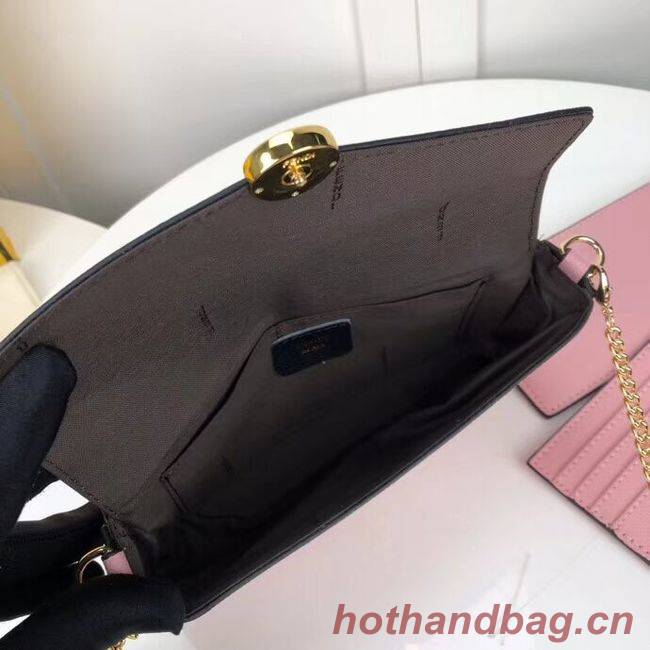 Fendi WALLET ON CHAIN WITH POUCHES leather mini-bag F0005 pink Fendi WALLET ON CHAIN WITH POUCHES leather mini-bag F0005 pink