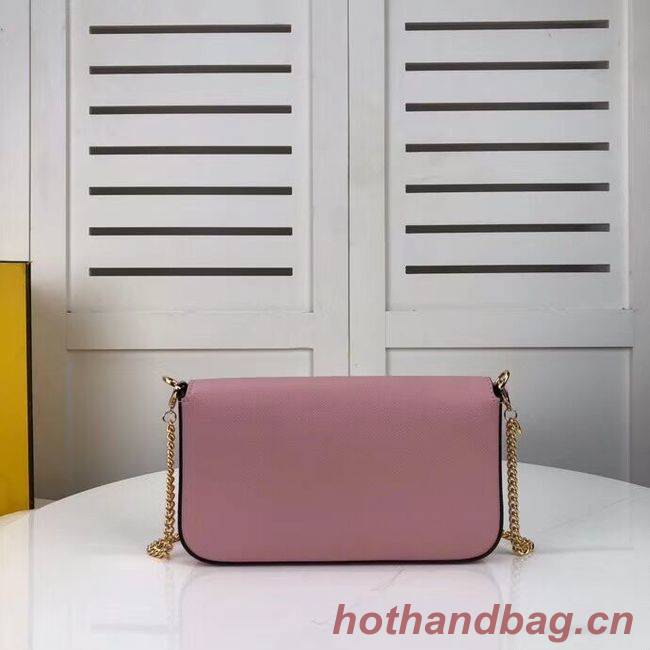Fendi WALLET ON CHAIN WITH POUCHES leather mini-bag F0005 pink Fendi WALLET ON CHAIN WITH POUCHES leather mini-bag F0005 pink