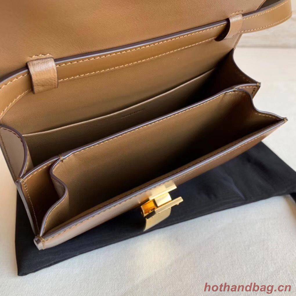 Celine Classic Box Teen Flap Bag Original Calfskin Leather 3379 Brown Celine Classic Box Teen Flap Bag Original Calfskin Leather 3379 Brown