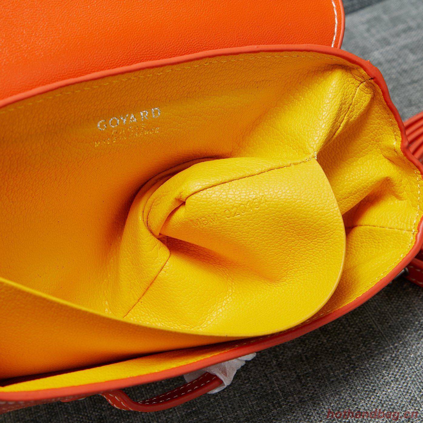 Goyard Y Doodling Calfskin Leather Tote Bag 99588 Orange Goyard Y Doodling Calfskin Leather Tote Bag 99588 Orange