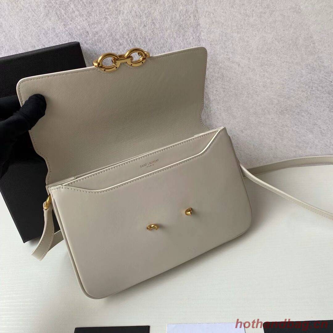YSL LE MAILLON SATCHEL IN SMOOTH LEATHER 6497952 white YSL LE MAILLON SATCHEL IN SMOOTH LEATHER 6497952 white