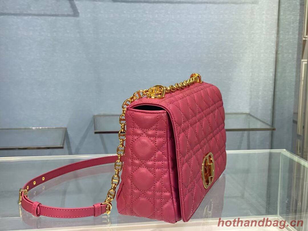 LARGE DIOR CARO BAG Soft Cannage Calfskin M9243U rose LARGE DIOR CARO BAG Soft Cannage Calfskin M9243U rose