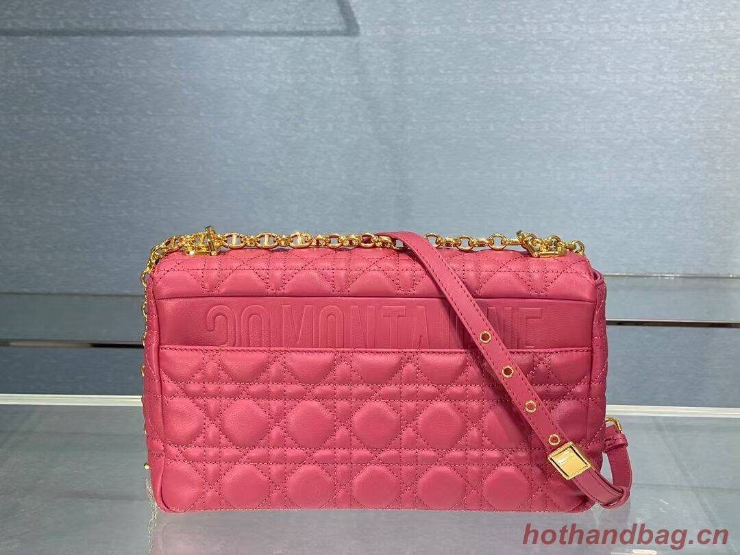 LARGE DIOR CARO BAG Soft Cannage Calfskin M9243U rose LARGE DIOR CARO BAG Soft Cannage Calfskin M9243U rose