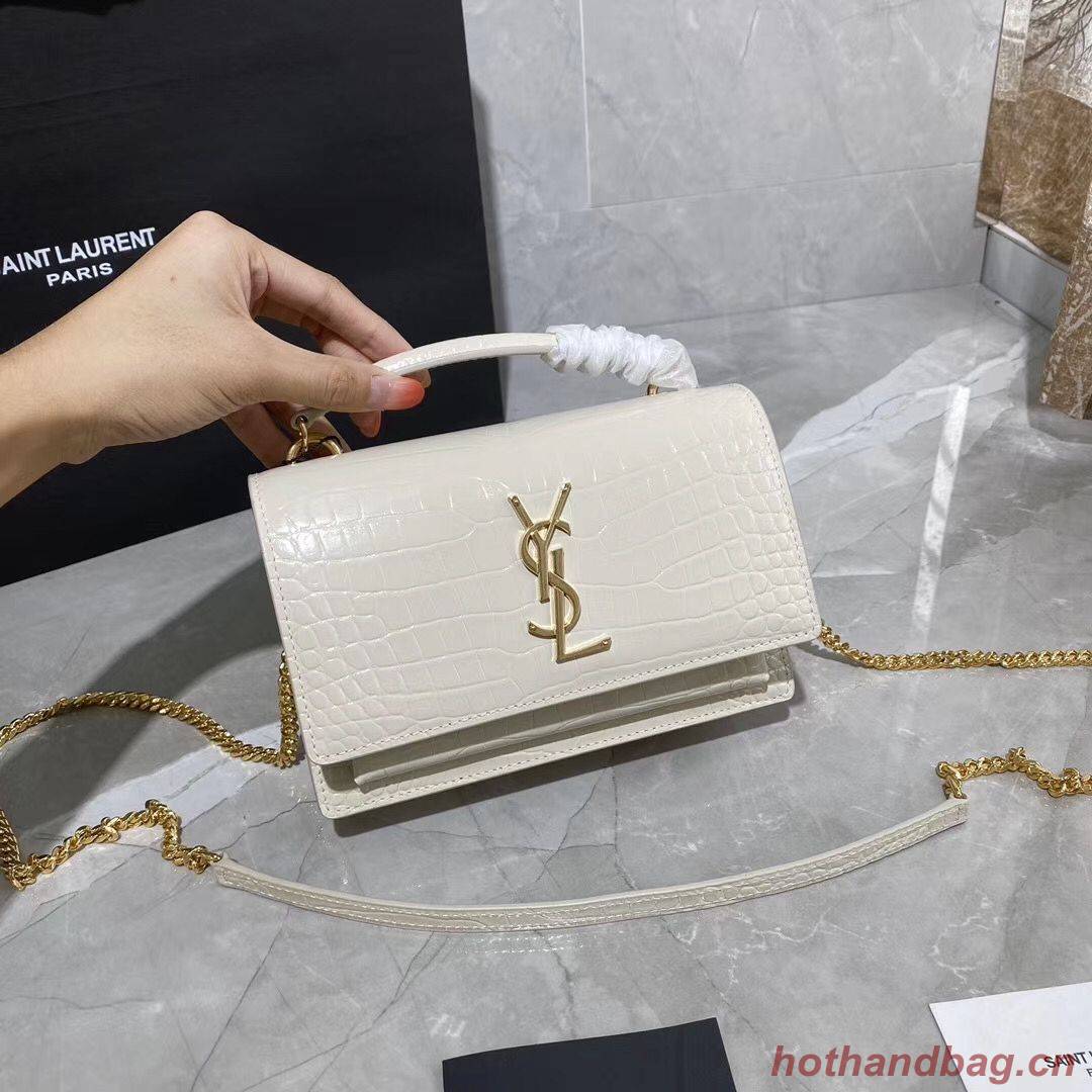Yves Saint Laurent Calfskin Leather Tote Bag Y634723 white Yves Saint Laurent Calfskin Leather Tote Bag Y634723 white