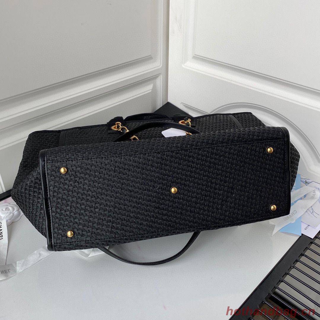 Chanel Large Weave Shopping Bag A66941 Black Chanel Large Weave Shopping Bag A66941 Black