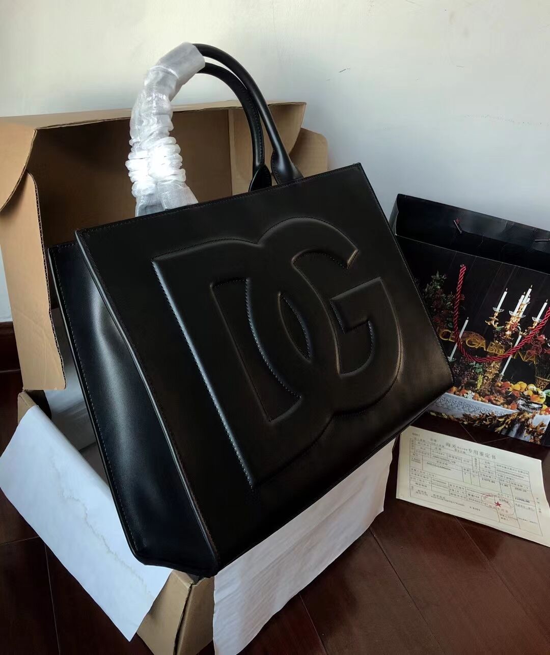 Dolce & Gabbana Origianl Leather Shoulder Bag 3041 black Dolce & Gabbana Origianl Leather Shoulder Bag 3041 black
