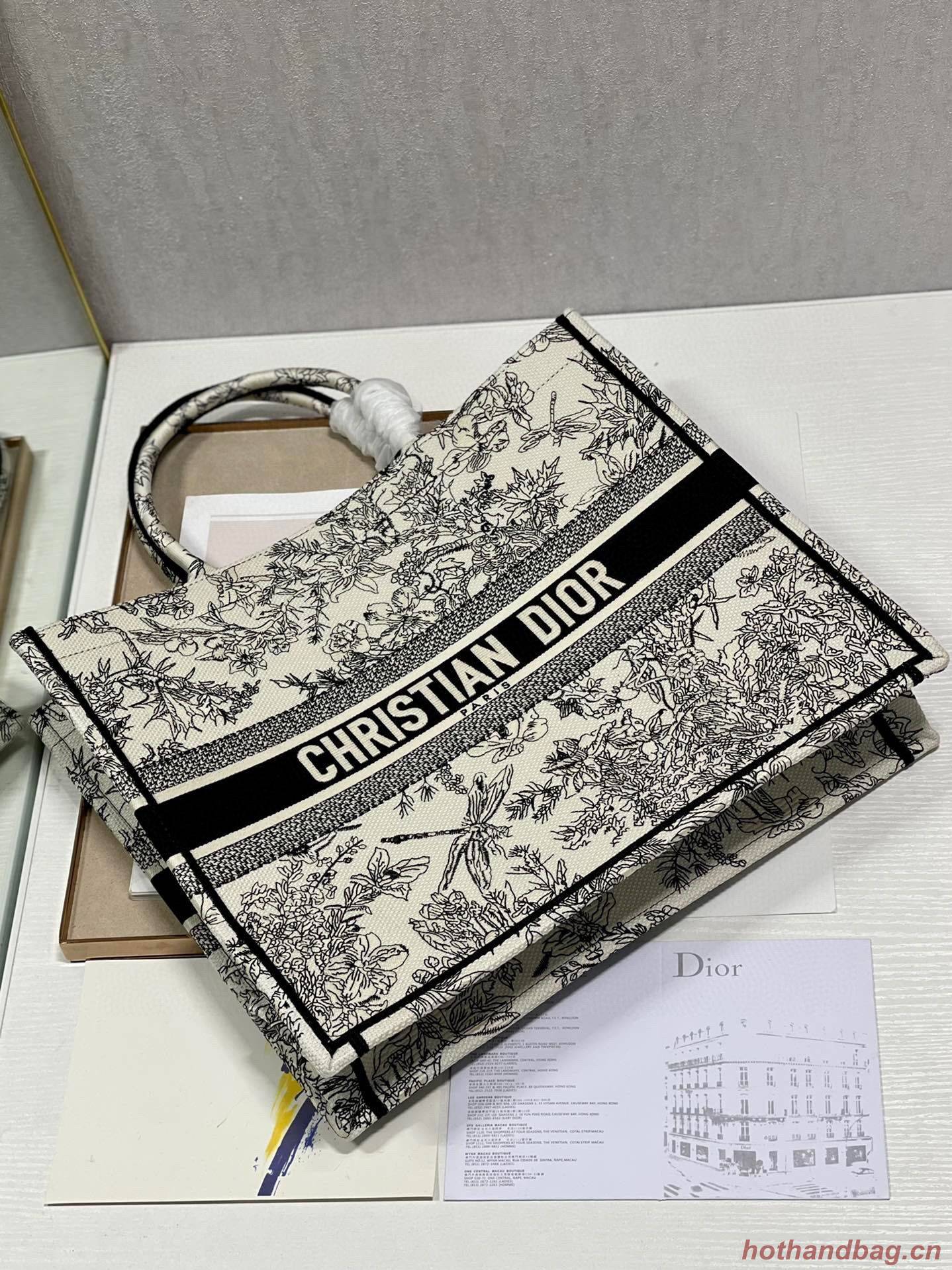 DIOR BOOK TOTE BAG DRAGONFLY DE JOUY M1286ZT Black DIOR BOOK TOTE BAG DRAGONFLY DE JOUY M1286ZT Black