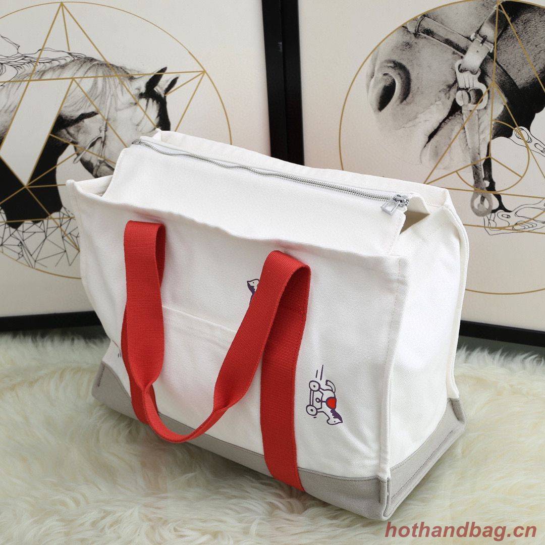 Hermes Adada Nappy Canvas Shopping Bag H5635 Orange Hermes Adada Nappy Canvas Shopping Bag H5635 Orange