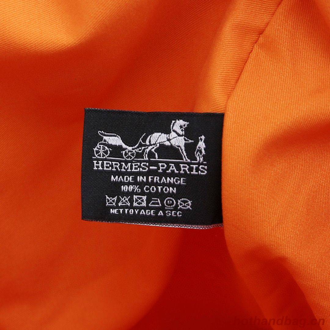 Hermes Adada Nappy Canvas Shopping Bag H5635 Orange Hermes Adada Nappy Canvas Shopping Bag H5635 Orange