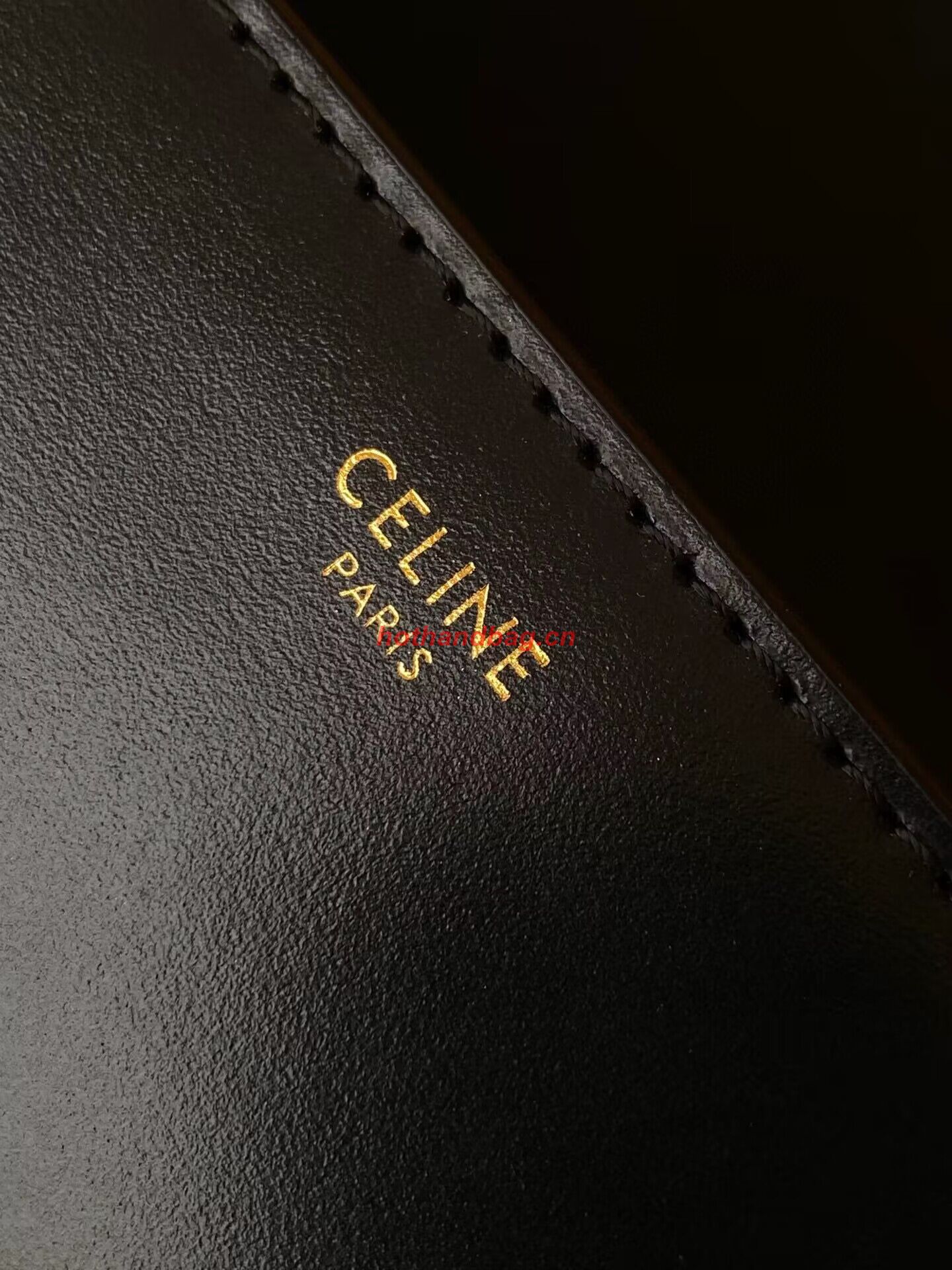 Celine TEEN TRIOMPHE BAG IN SHINY Original CALFSKIN MINERAL 188423 black Celine TEEN TRIOMPHE BAG IN SHINY Original CALFSKIN MINERAL 188423 black