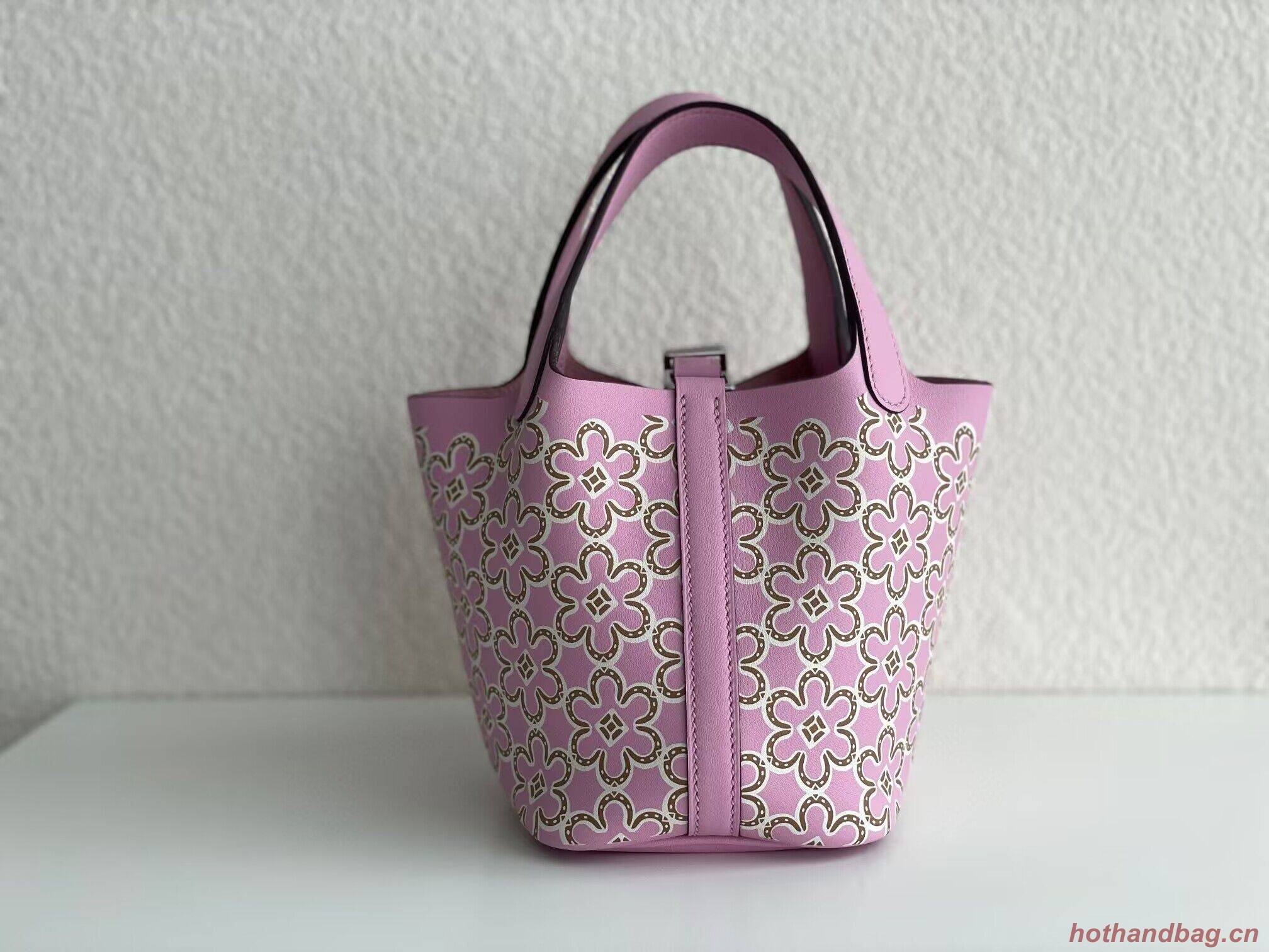 Hermes Mini Picotin 14 Lock Bags Original Swift Leather PL5302 Flower Pink Hermes Mini Picotin 14 Lock Bags Original Swift Leather PL5302 Flower Pink