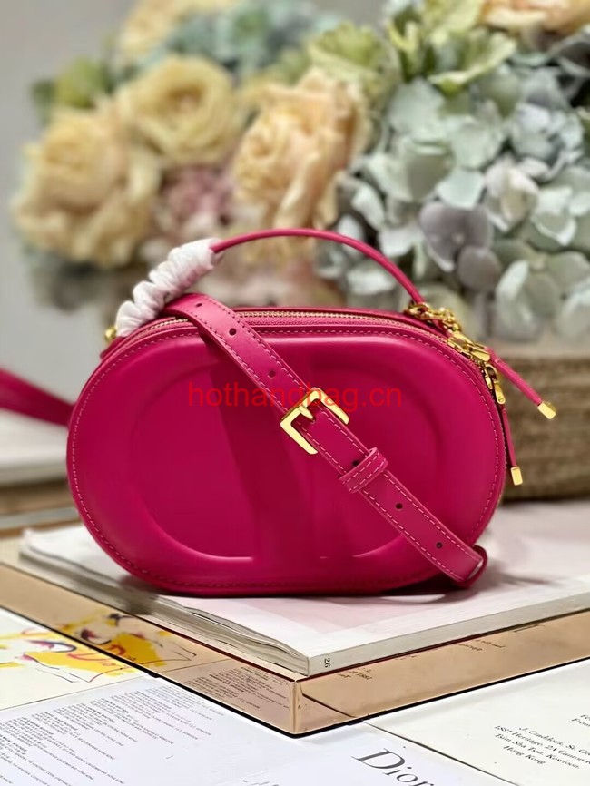 CD SIGNATURE OVAL CAMERA BAG Rani Pink Calfskin with Embossed CD Signature S2201UMFV CD SIGNATURE OVAL CAMERA BAG Rani Pink Calfskin with Embossed CD Signature S2201UMFV