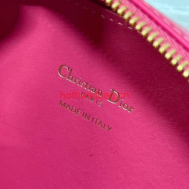 CD SIGNATURE OVAL CAMERA BAG Rani Pink Calfskin with Embossed CD Signature S2201UMFV CD SIGNATURE OVAL CAMERA BAG Rani Pink Calfskin with Embossed CD Signature S2201UMFV