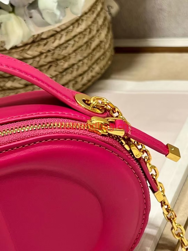 CD SIGNATURE OVAL CAMERA BAG Rani Pink Calfskin with Embossed CD Signature S2201UMFV CD SIGNATURE OVAL CAMERA BAG Rani Pink Calfskin with Embossed CD Signature S2201UMFV