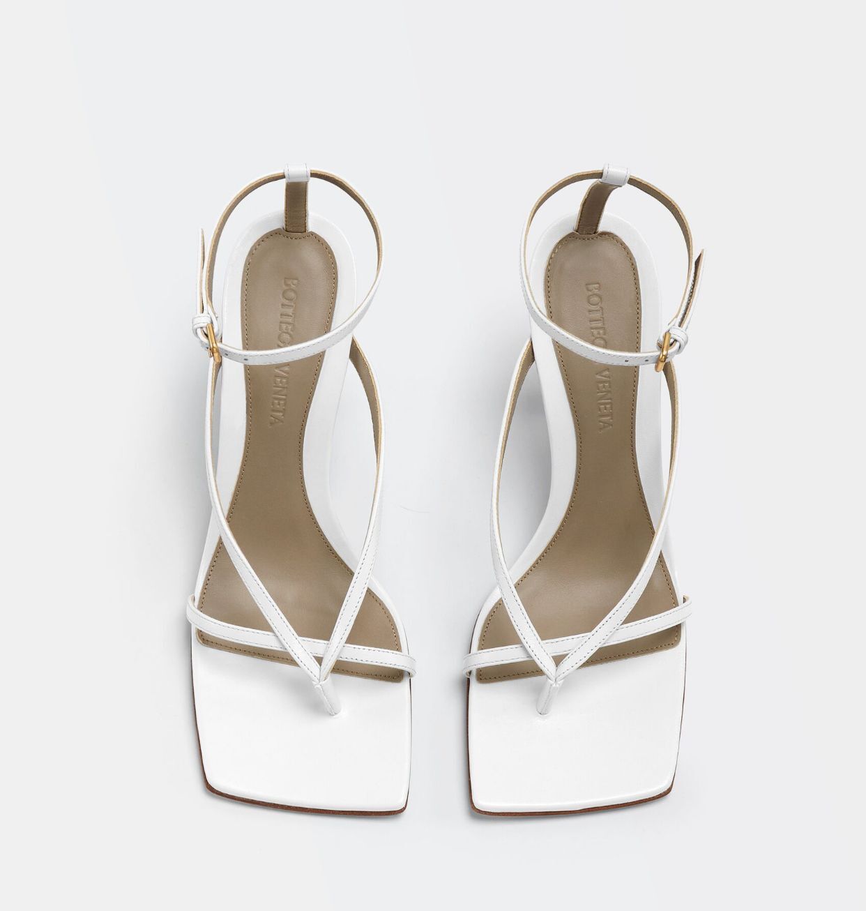 Bottega Veneta Shoes Stretch Strap Sandal BVS32036 White Bottega Veneta Shoes Stretch Strap Sandal BVS32036 White