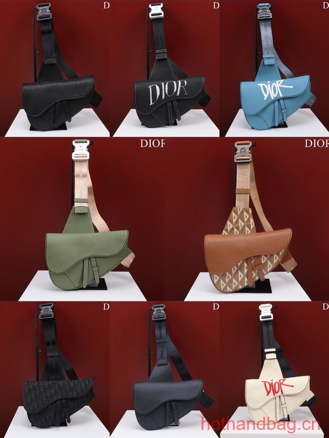 Dior Essentials SADDLE BAG Grained Calfskin 1ADPO093F GRAY Dior Essentials SADDLE BAG Grained Calfskin 1ADPO093F GRAY