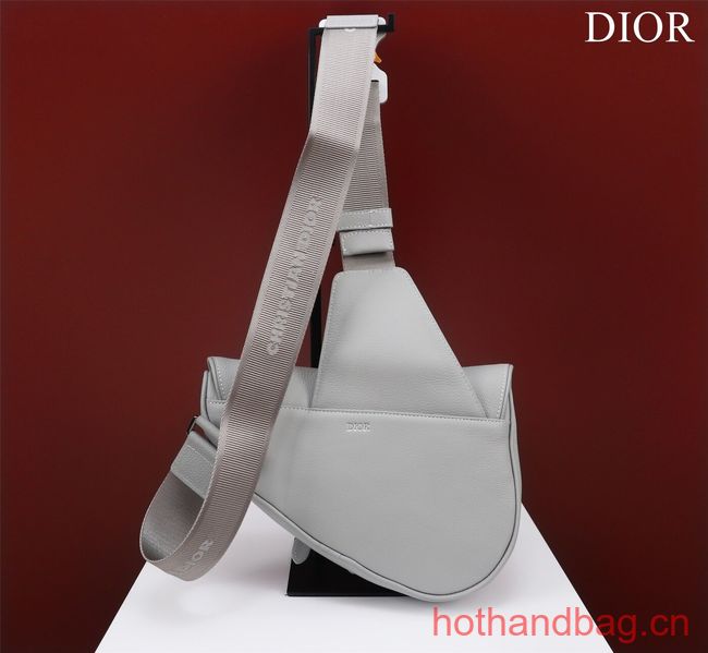 Dior Essentials SADDLE BAG Grained Calfskin 1ADPO093F GRAY Dior Essentials SADDLE BAG Grained Calfskin 1ADPO093F GRAY