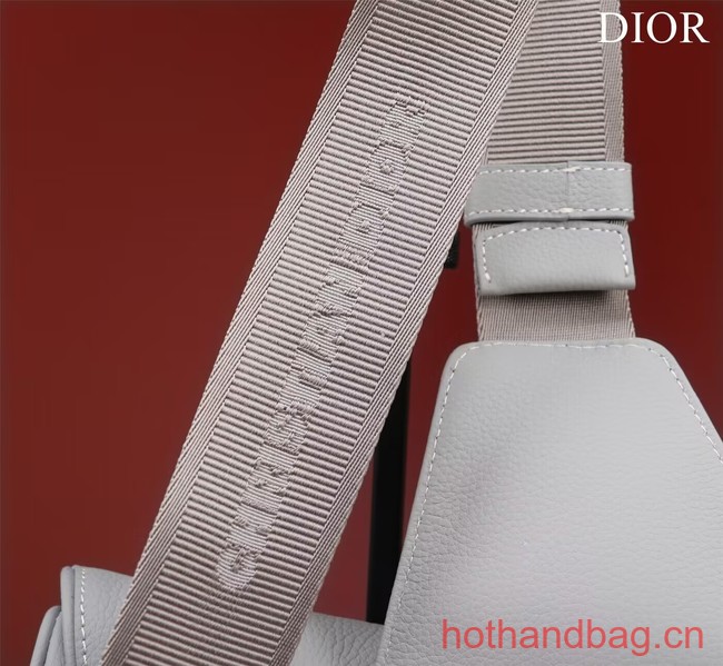 Dior Essentials SADDLE BAG Grained Calfskin 1ADPO093F GRAY Dior Essentials SADDLE BAG Grained Calfskin 1ADPO093F GRAY