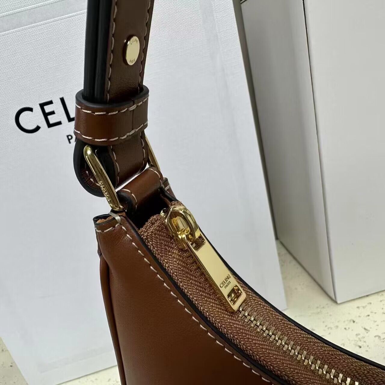 Celine AVA BAG IN SMOOTH CALFSKIN VINTAGE 114493 Brown Celine AVA BAG IN SMOOTH CALFSKIN VINTAGE 114493 Brown