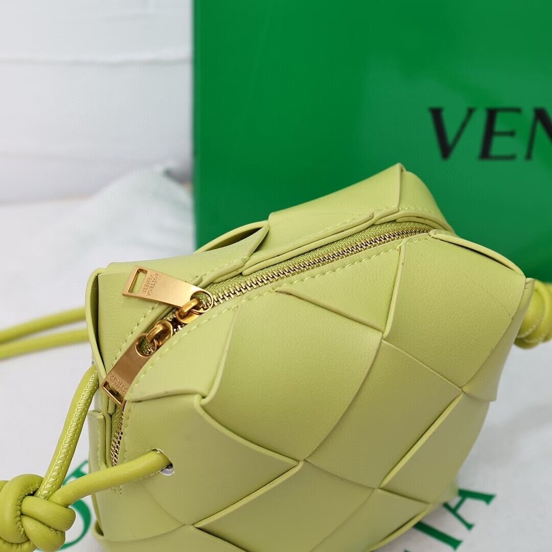 Bottega Veneta Mini Cassette Camera Bag 701915 Lemon Bottega Veneta Mini Cassette Camera Bag 701915 Lemon