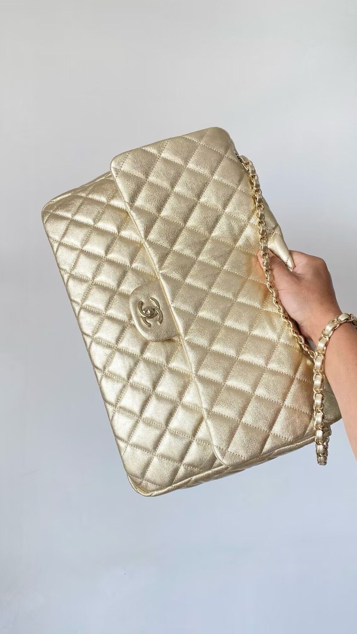 Chanel LARGE 2.55 HANDBAG AS4661 Gold Chanel LARGE 2.55 HANDBAG AS4661 Gold
