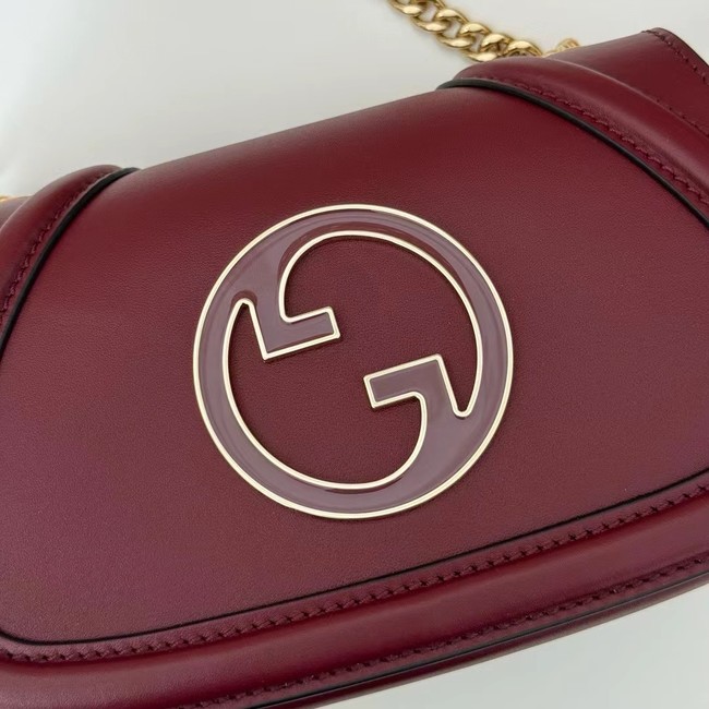 GUCCI BLONDIE SMALL SHOULDER BAG 815711 Rosso Ancora red