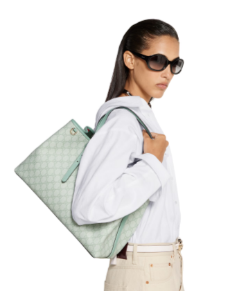 Gucci GG EMBLEM LARGE TOTE BAG 815213 Sage green Gucci GG EMBLEM LARGE TOTE BAG 815213 Sage green