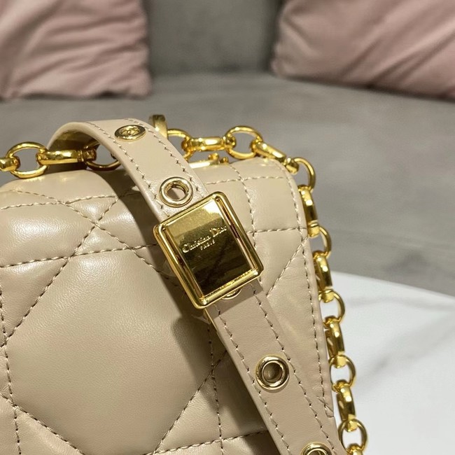 Dior Medium Soft Dior Caro Bag Macrocannage Lambskin M9253UHPA Beige