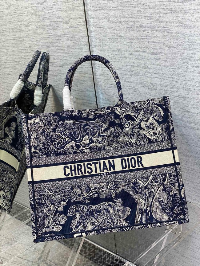 Large Dior Book Tote Embroidery Embroidery M1286ZEDX-5