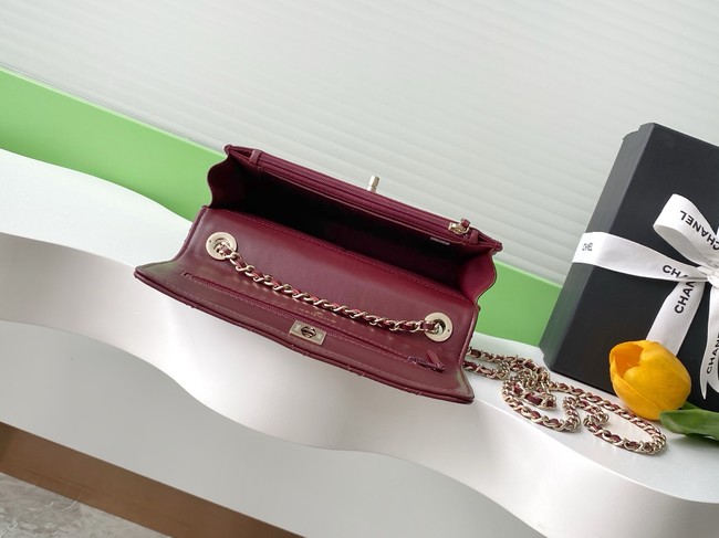 CHANEL Wallet On Chain AP4323 burgundy