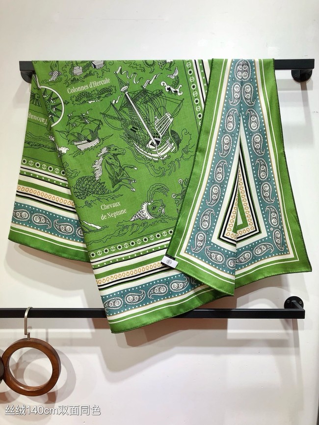 Hermes Shawl Cashmere and Silk Jacquard KY131